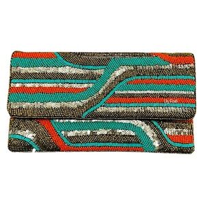 Beaded Boho Western Crossbody Clutch Bag